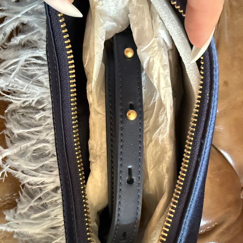 RARE Kate Spade Carter SAMPLE Ostrich Feather Nylon Shoulder Bag Crossbody - Picture 15 of 15